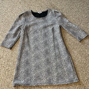 Elegant Black and White Patterned Dress